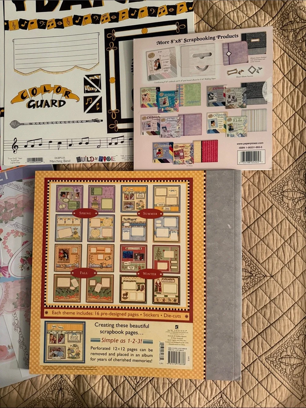 Four Seasons Scrapbooking Simple 1-2-3 Kit in Yellow plus 4 other scrap book set
